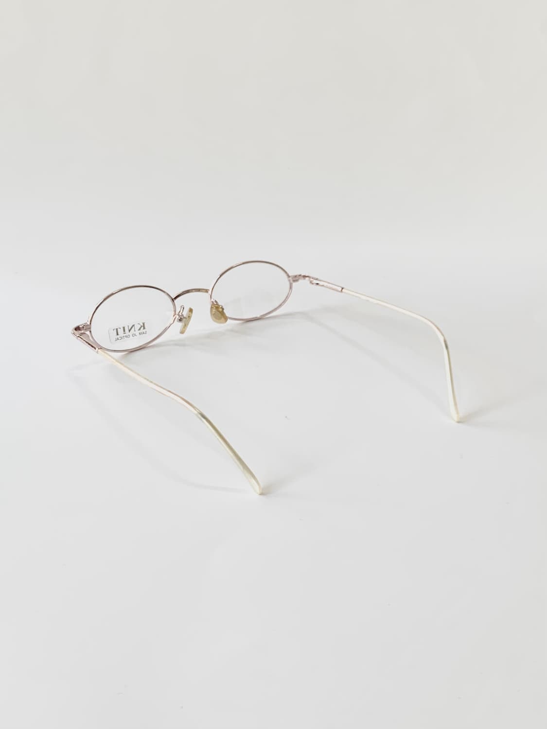 [픽키-591] (Small) 골드 오벌 안경테 샴페인 메탈 소형 상품이미지4