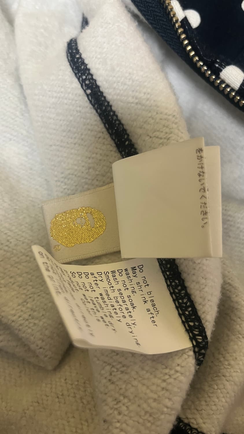 베이프 후드집업 도트 네이비 상품이미지5