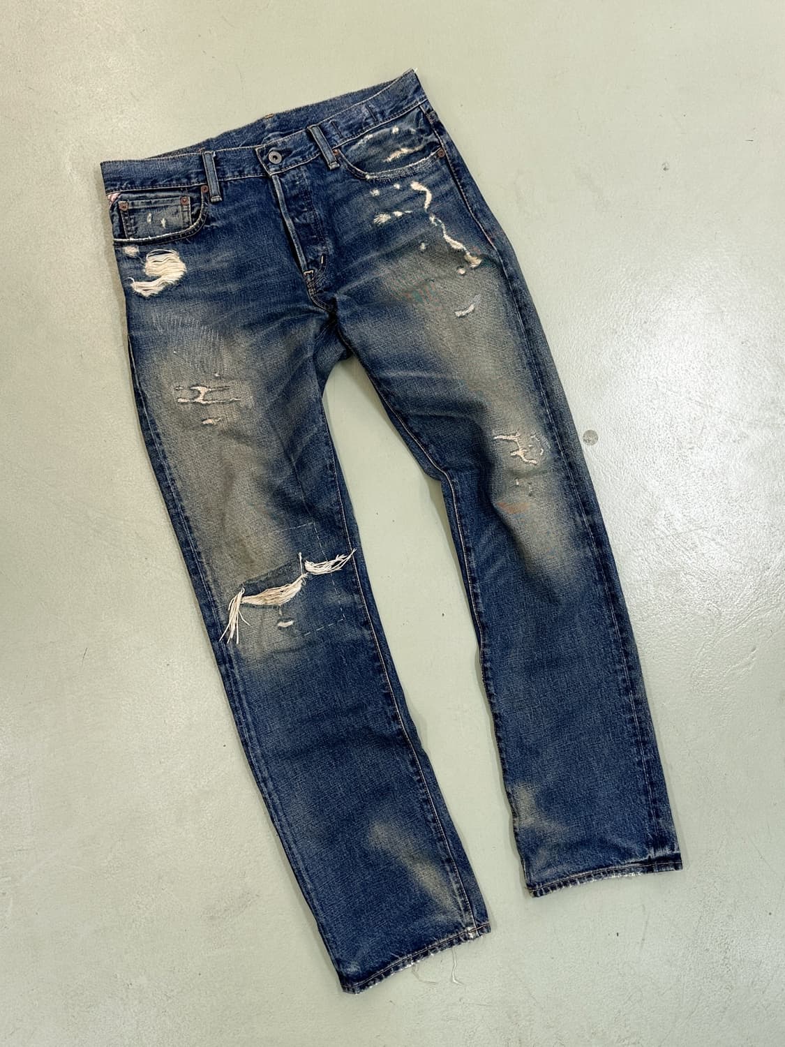 데님앤서플라이 디스트레스드 데님 팬츠 상품이미지1