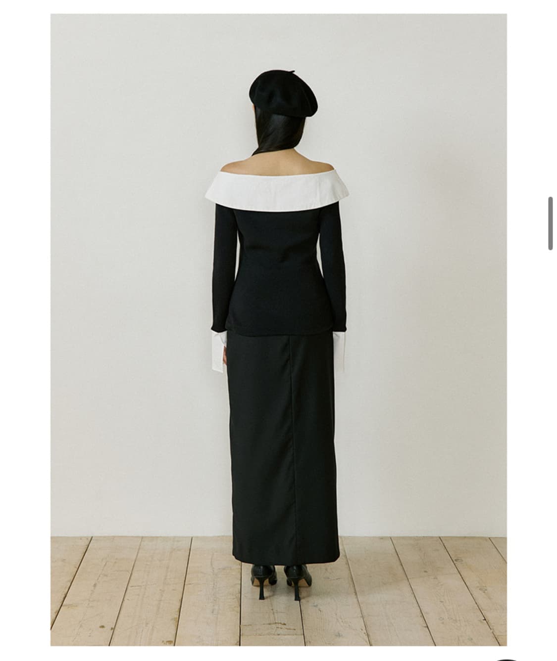 루시르주 Sailor Collar Sleeve (black) 니트 상품이미지5