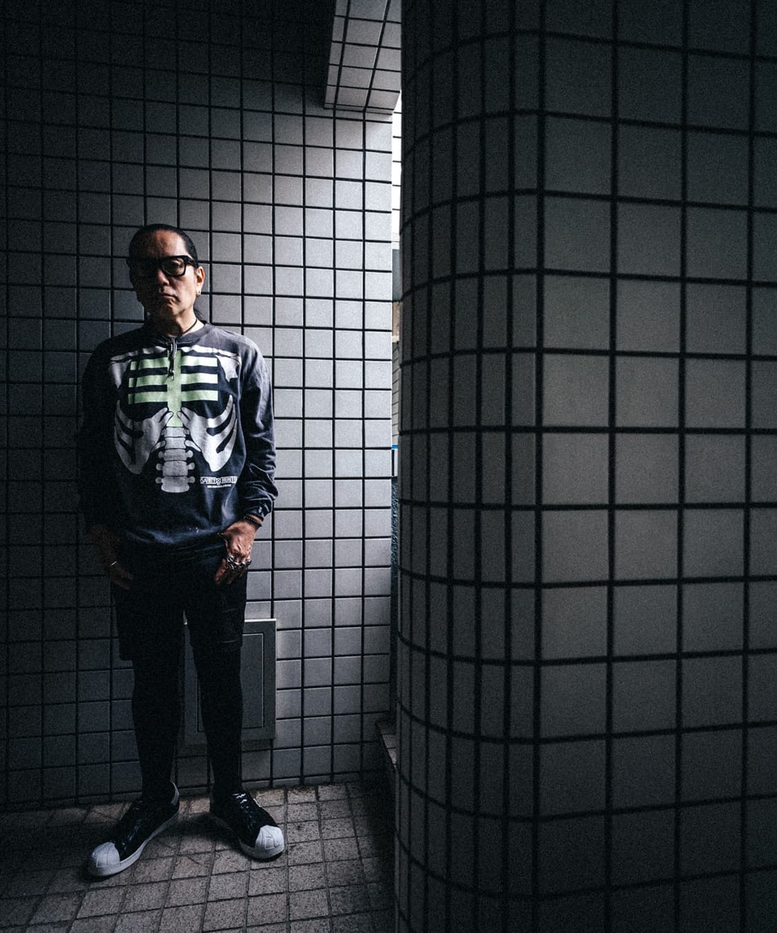 [새상품/XL] 세인트미카엘 x 바운티헌터 본 롱슬리브 티셔츠 블랙 상품이미지9