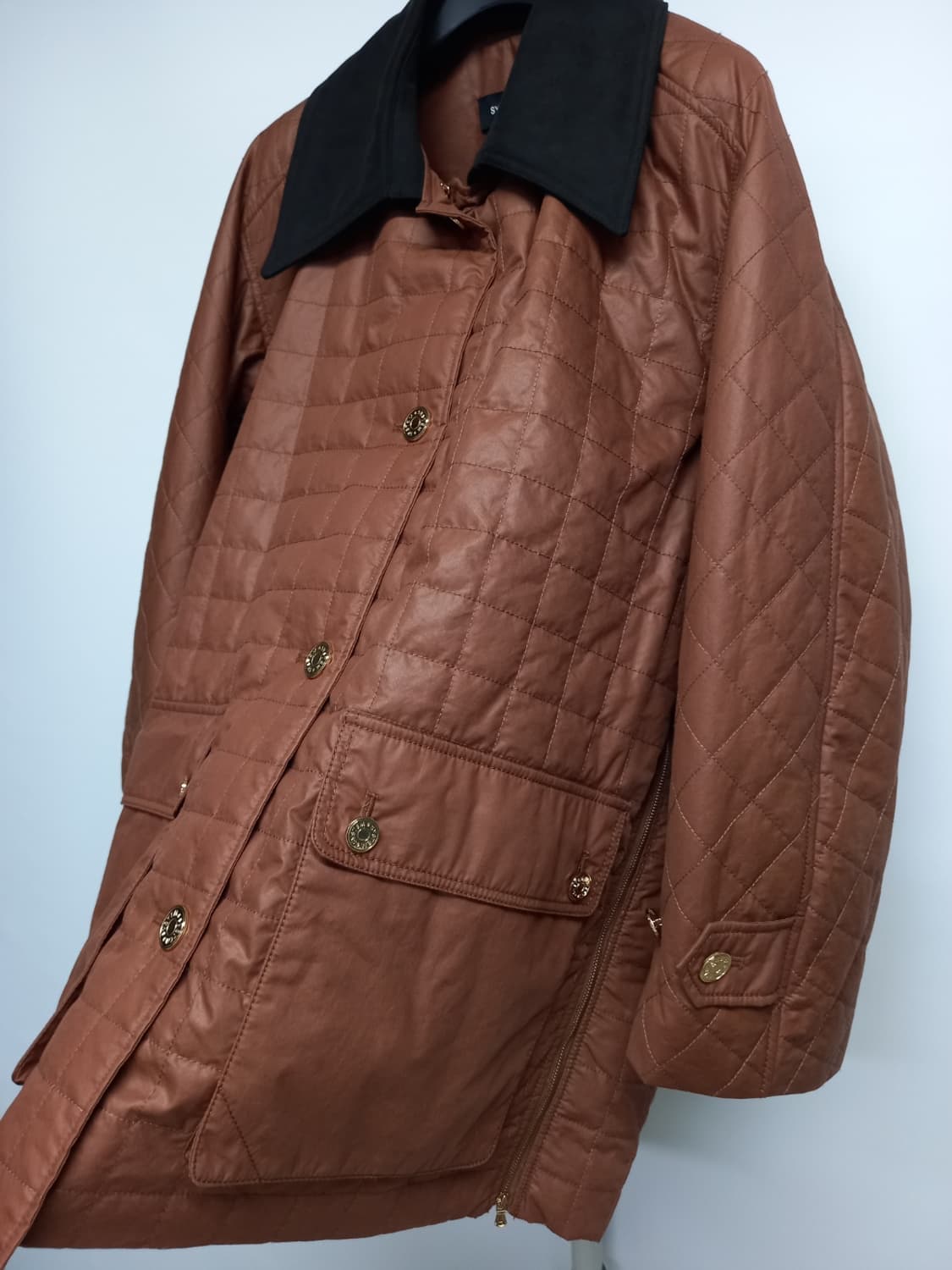 새 시스템 춘추동 퀄팅 루즈박시핏 롱 점퍼 55-77 상품이미지6