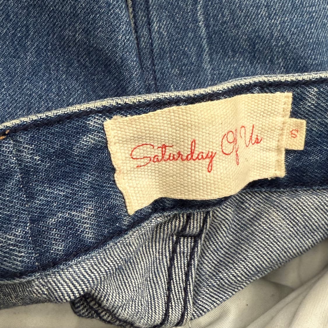 STU 하이웨스트 워싱 스트레이트 데님 팬츠 S 상품이미지3