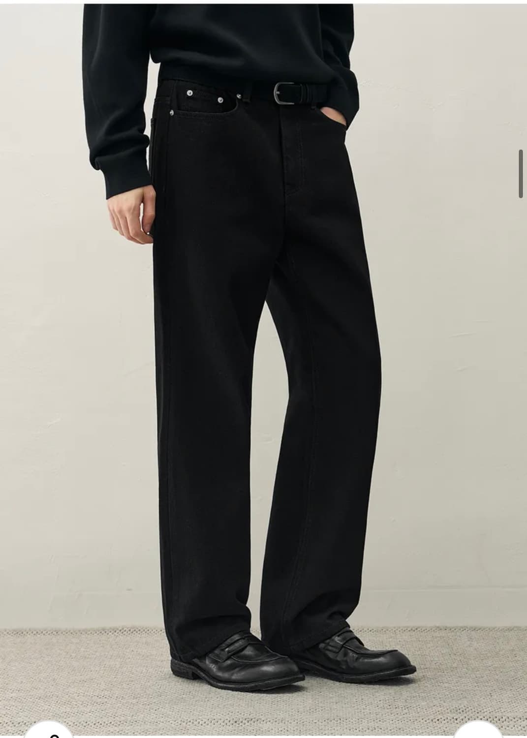 (L) [서강준PICK] 드로우핏 유주얼 세미 와이드 데님 팬츠 판매 상품이미지6