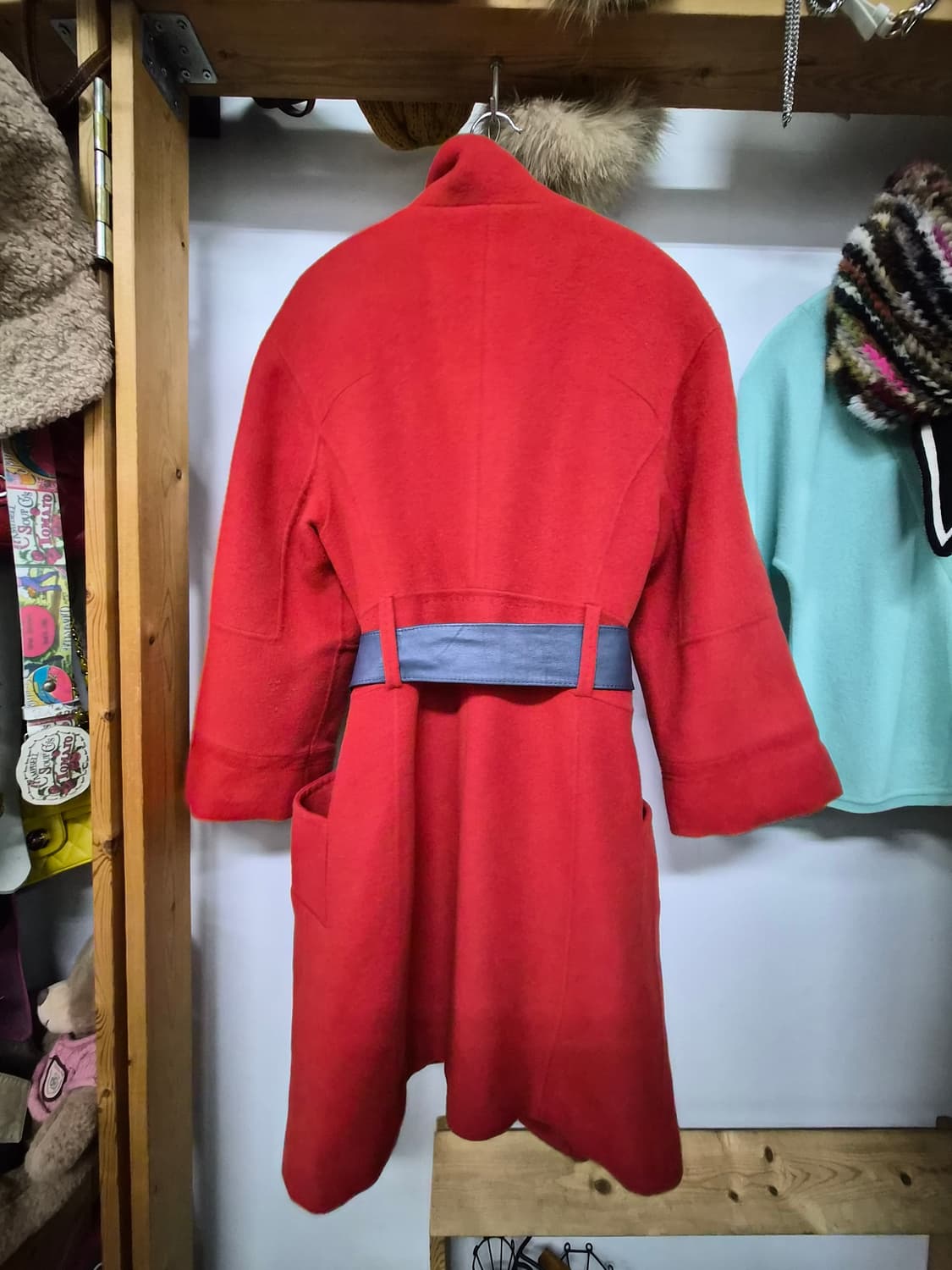 오브제 오렌지다홍 핸드메이드 코트 상품이미지6