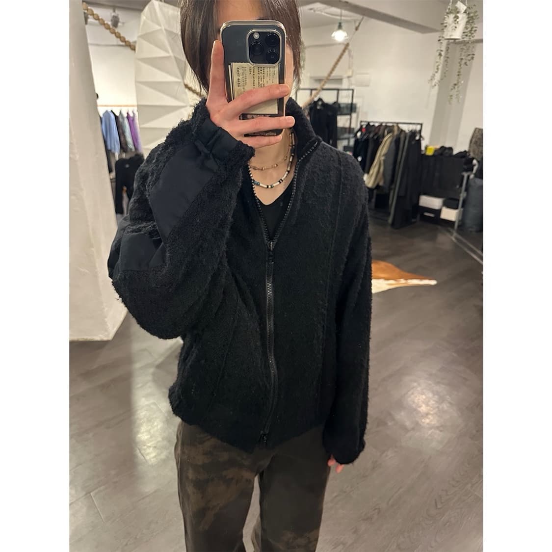 요지야마모토 후리스 집업 자켓 상품이미지4