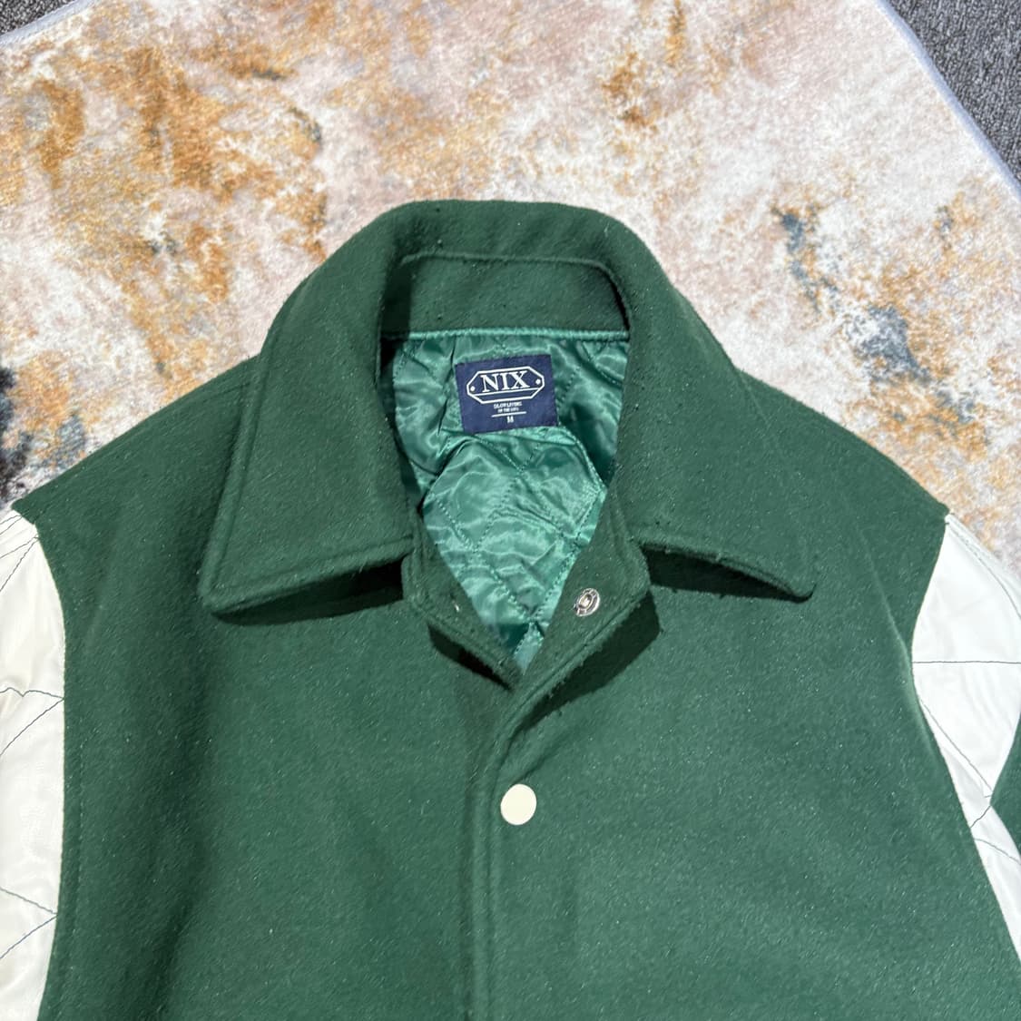 NIX 그린 바시티 빈티지자켓 상품이미지4