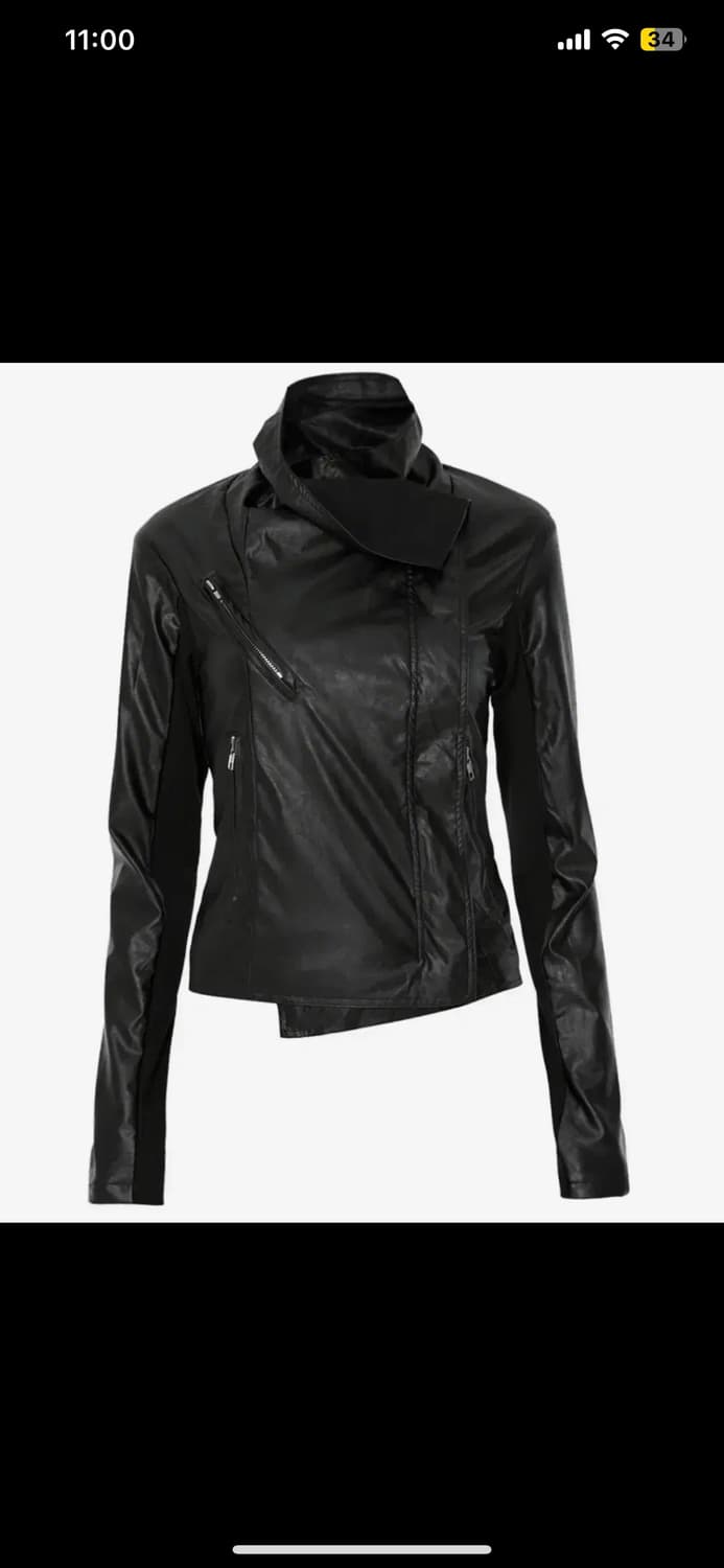 플레어업 Asymmetrical Biker Jacket 레더 가죽 자켓 상품이미지1