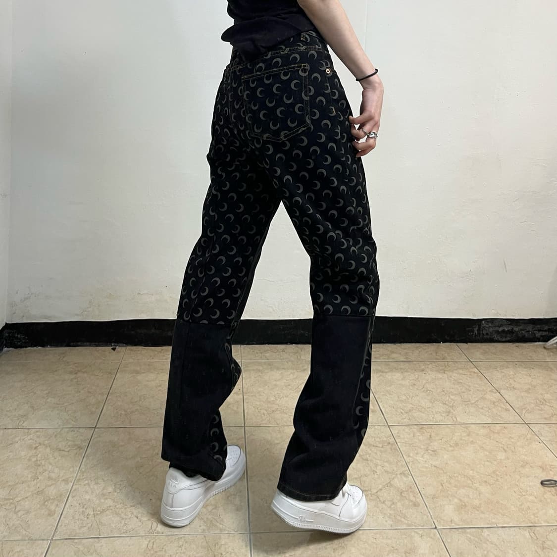 Marine Serre moon pattern denim pants 상품이미지3