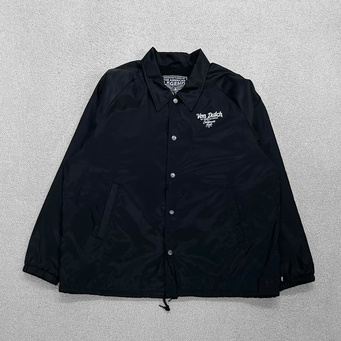 본 더치 Vondutch 스펠 로고 코치 자켓 블랙 상품이미지2