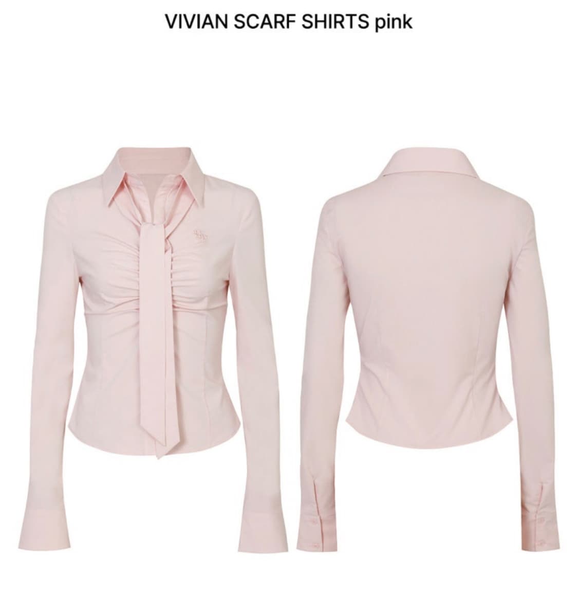 페인오어플레져 비비안 스카프 셔츠 핑크 m 상품이미지1