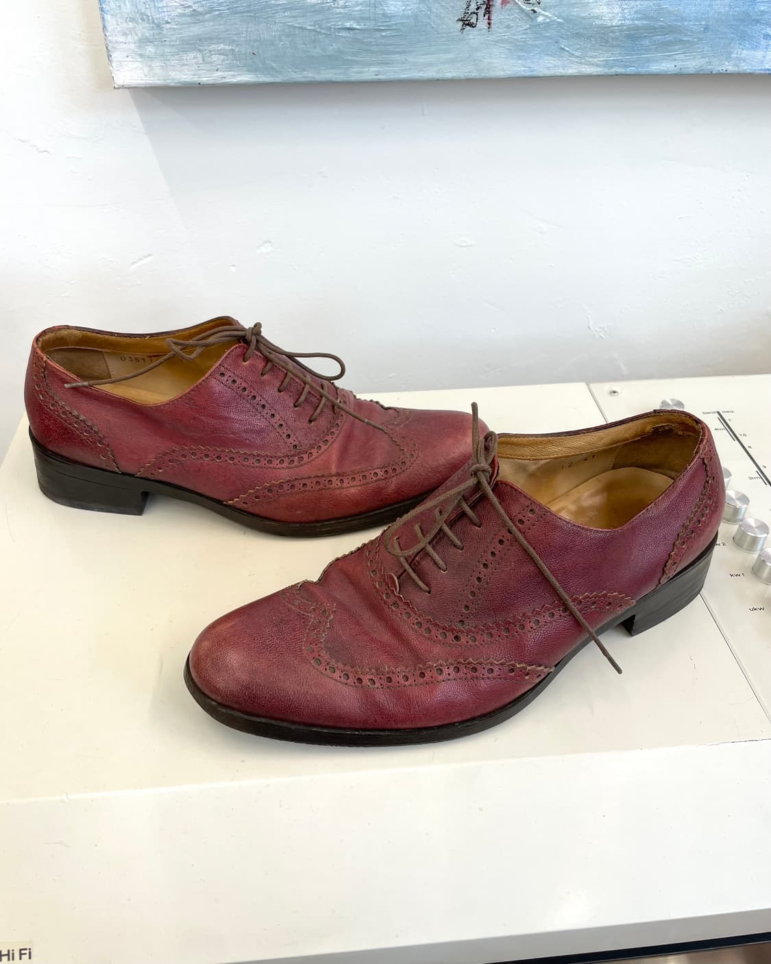 [260] 드리스반노튼 윙팁 슈즈 버건디 상품이미지3