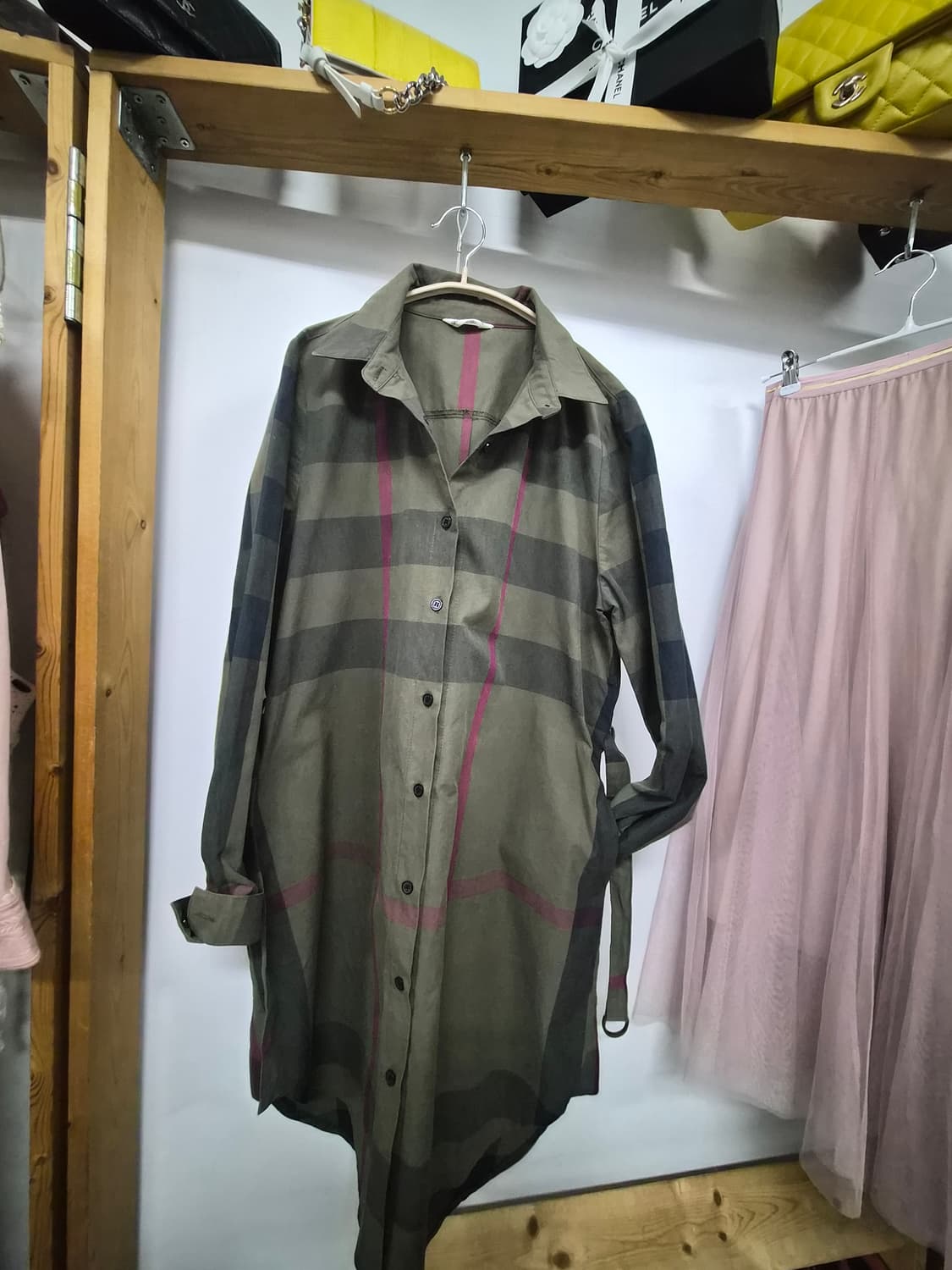 체크 셔츠 원피스 상품이미지3