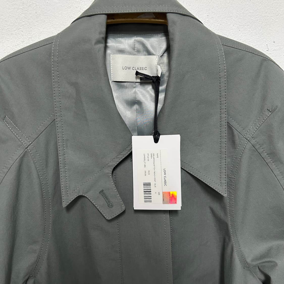 로우클래식 암홀 스티치 트렌치 코트 블루 M 상품이미지1