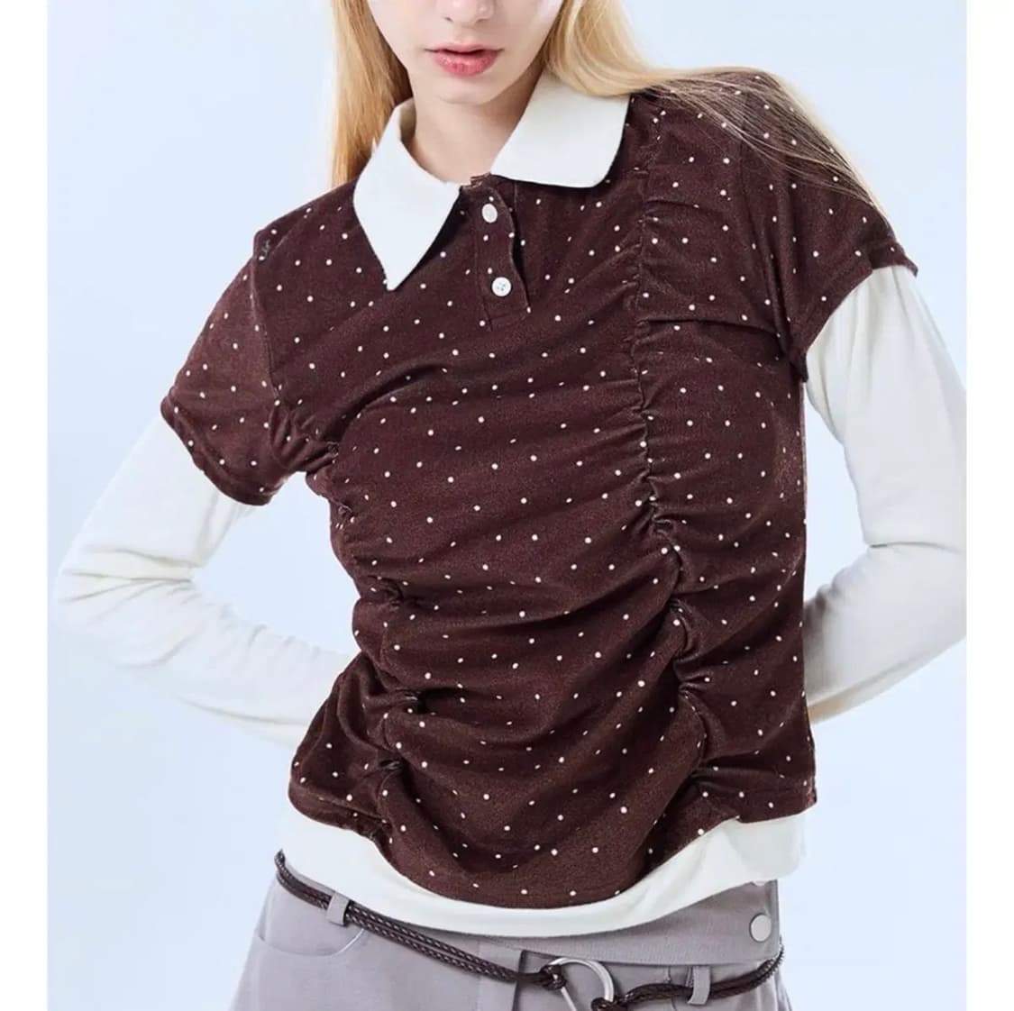 러브이즈트루 FS DOT LAYERED TEE 상품이미지3