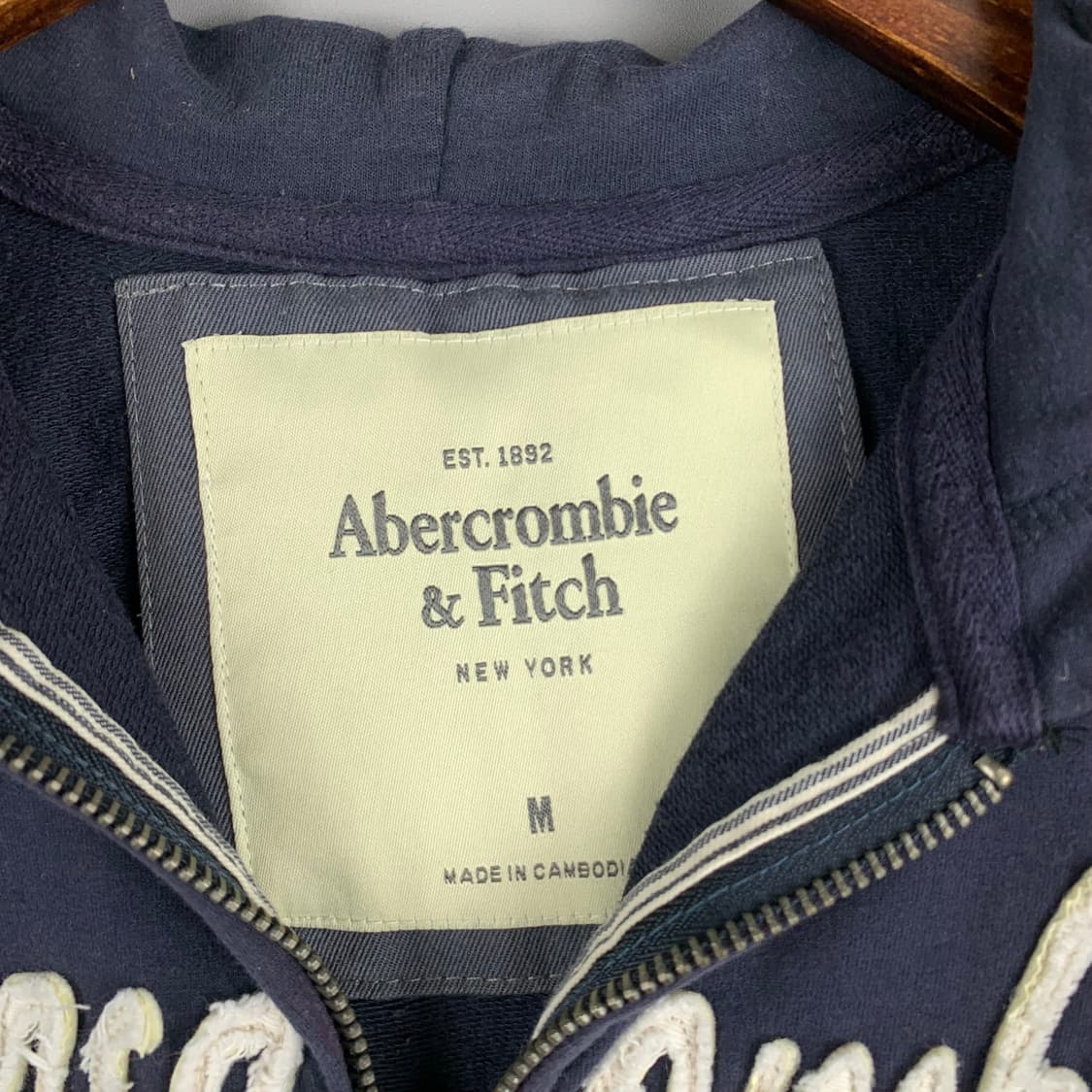 아베크롬비 y2k 와투케 딱붙 네이비 후드집업 상품이미지6