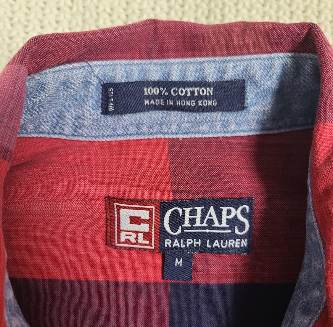 '90 CHAPS Ralph Lauren 체크 셔츠 상품이미지4