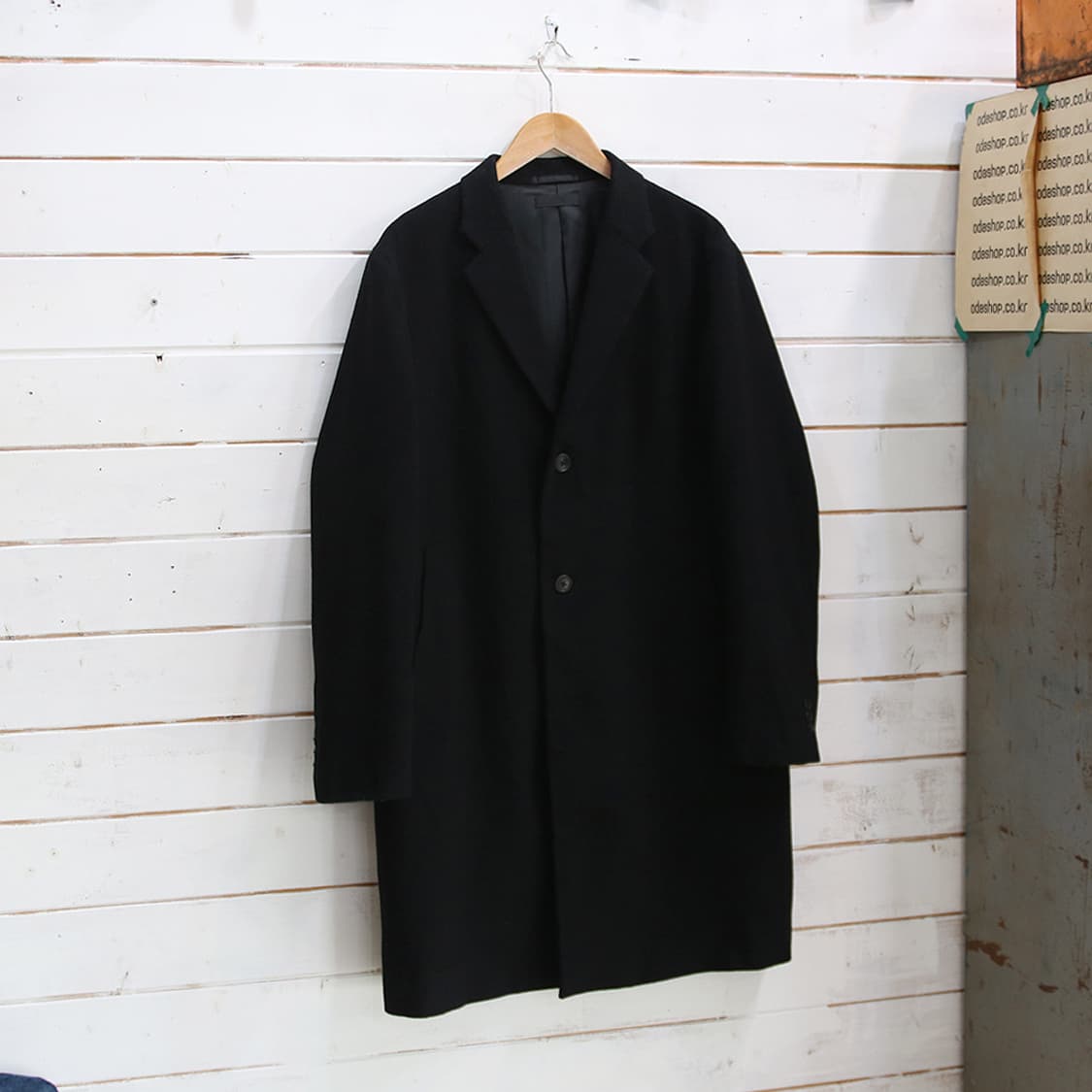 (착용컷) 유니클로 울 캐시미어 싱글 코트 (남성용 105) 상품이미지1
