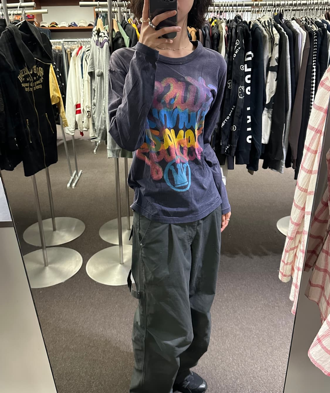 S)스투시 빈티지 프린팅 롱슬리브 상품이미지1