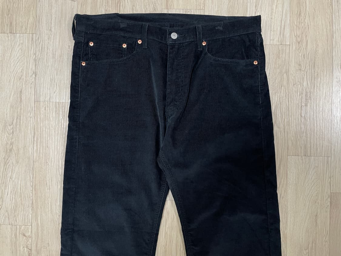 36) 리바이스 매장판 505 일자핏 블랙 코듀로이 팬츠(새제품)LVC 상품이미지4