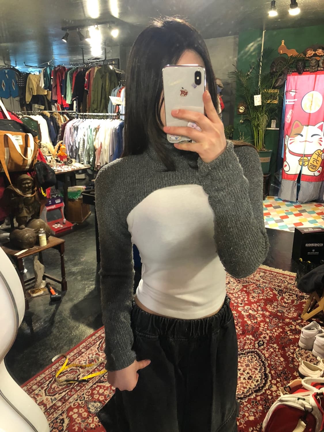 [중고] ZARA 펄 폴라 볼레로 니트 상품이미지2