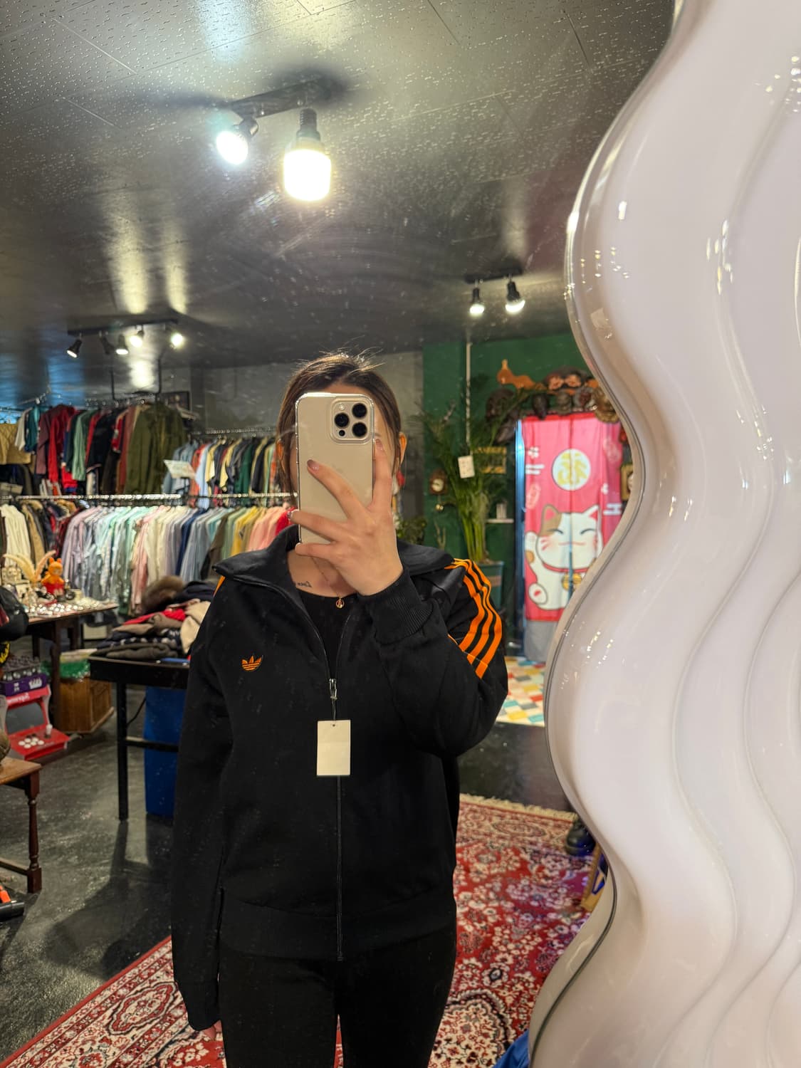 아디다스 서독제 파이어버드 져지 검정/주황 상품이미지1