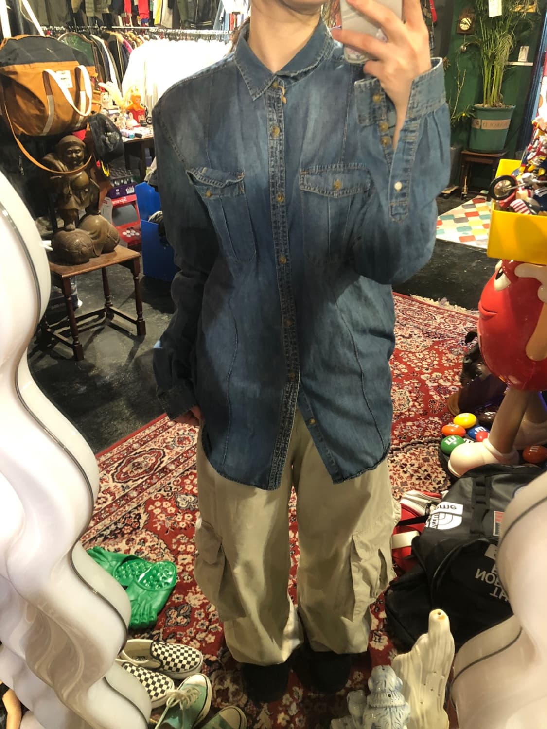 [중고] ZARA 웨스턴 데님 셔츠 상품이미지4