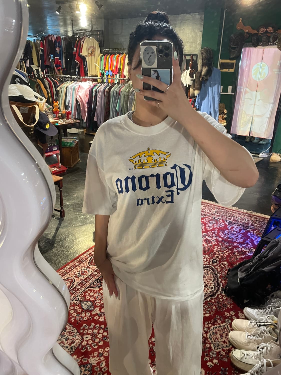 [중고] 길단 CORONA 로고 프린팅 티셔츠 L 상품이미지1