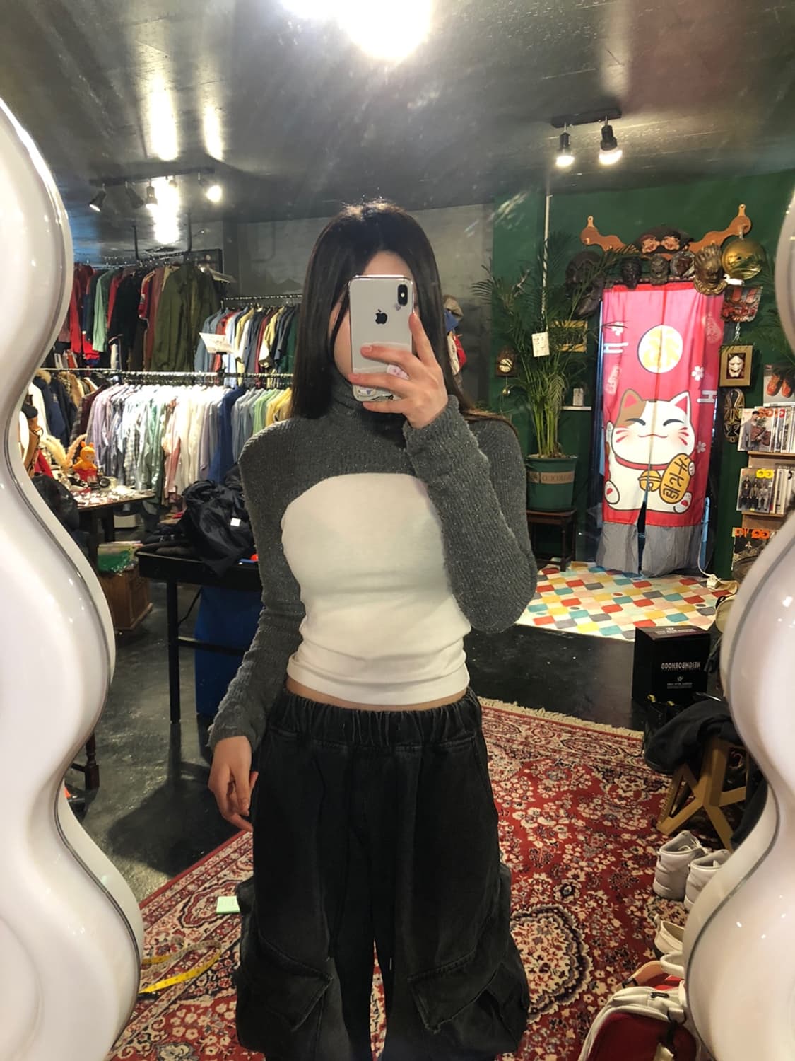 [중고] ZARA 펄 폴라 볼레로 니트 상품이미지1