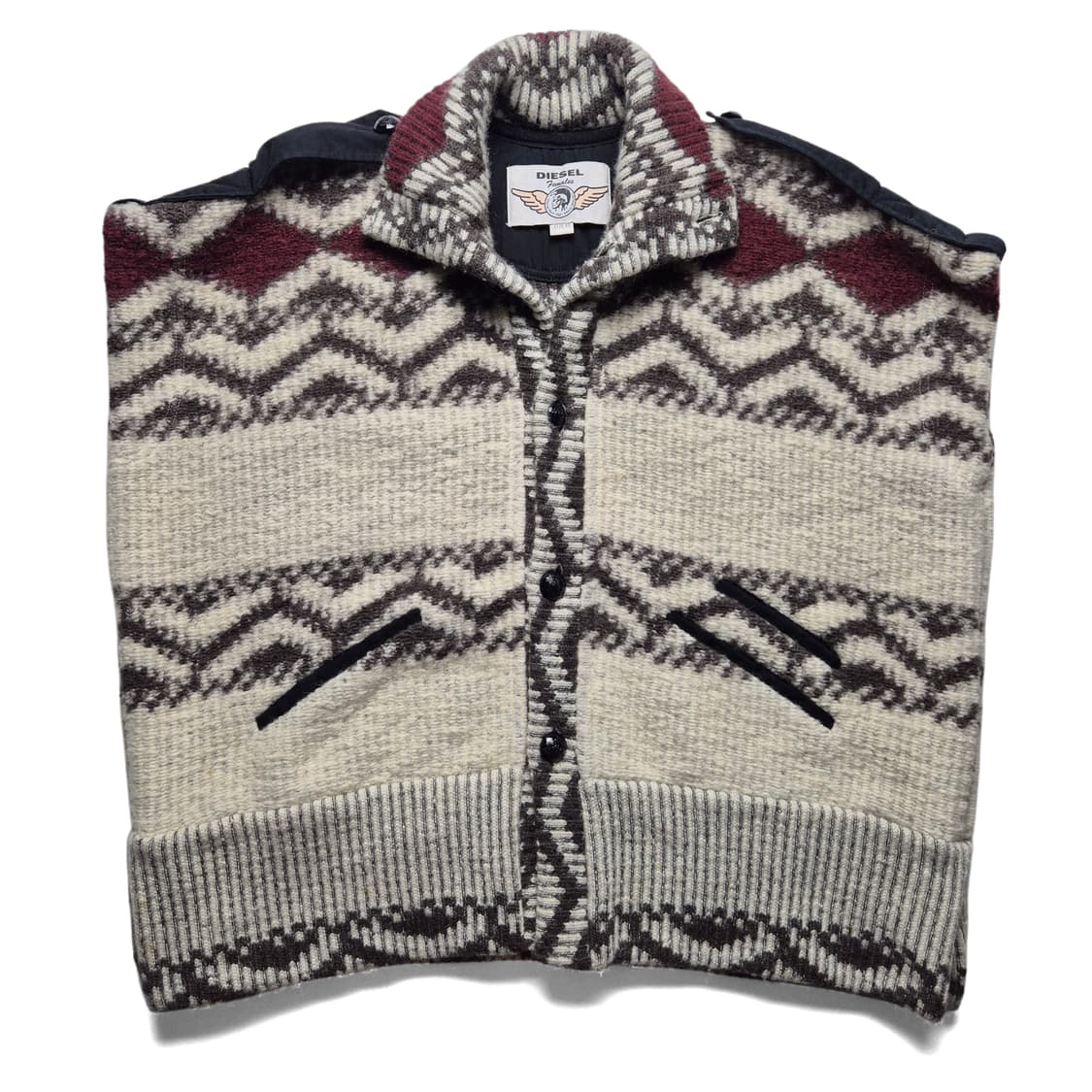 [XS] 디젤 패턴 울 베스트 자켓 상품이미지2