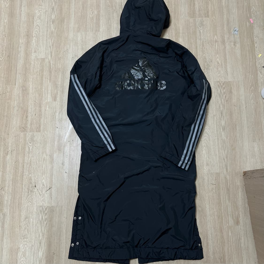 아디다스 빅로고 후드 경량 롱패딩 L/100  상품이미지4