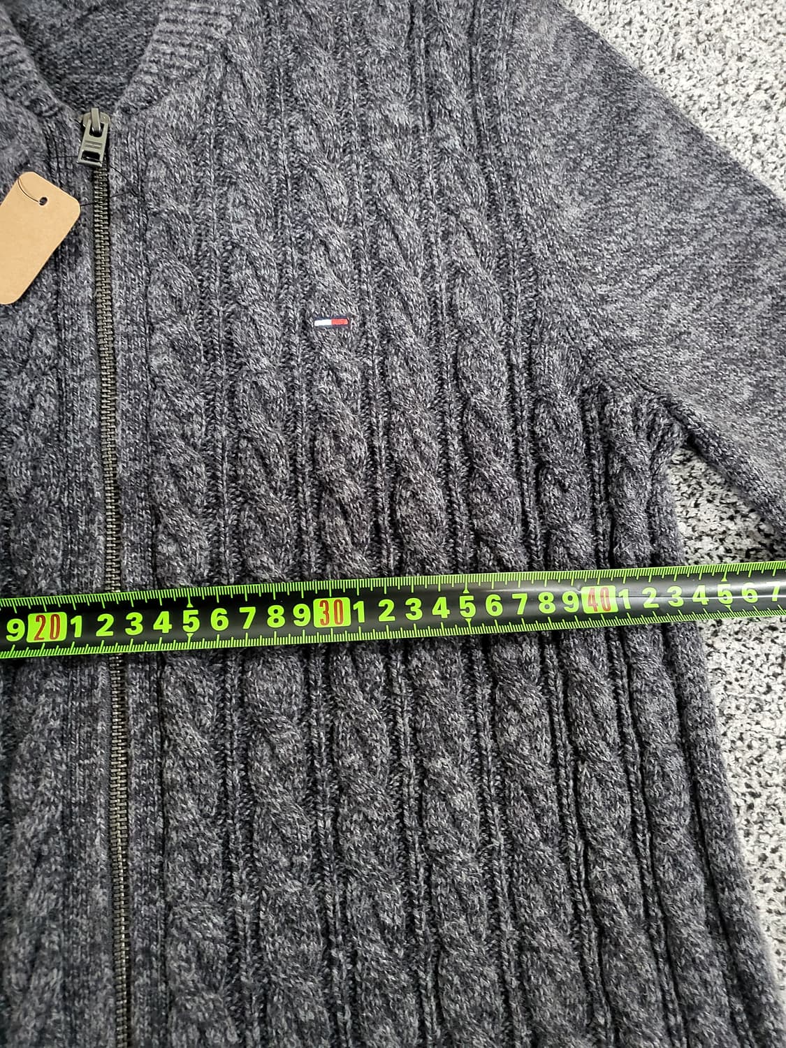 타미힐피거 집업 니트 가디건 (그레이) 상품이미지8