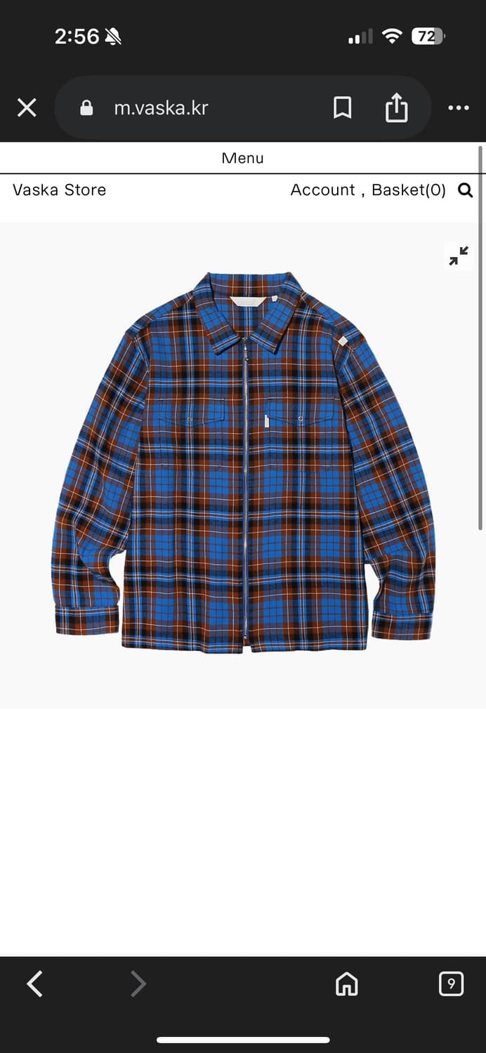 fetch 체크 집업 (새상품 flannel zip up_blue) 상품이미지3
