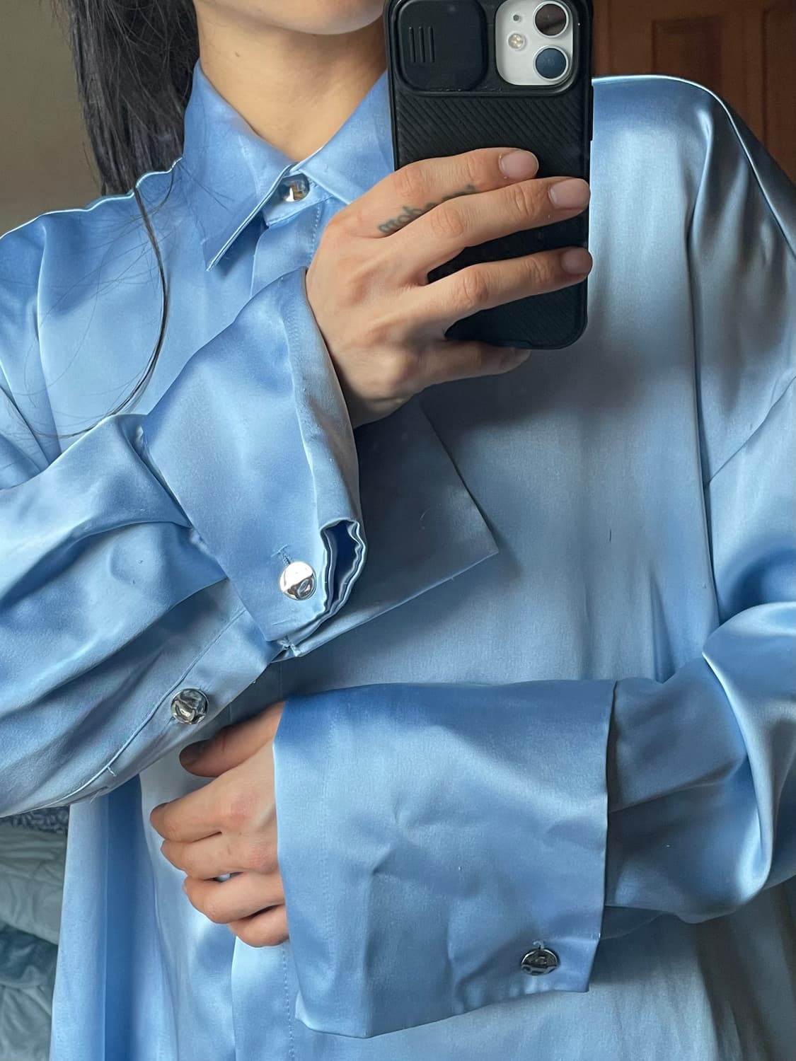 자라 새틴 실크 블라우스 상품이미지5