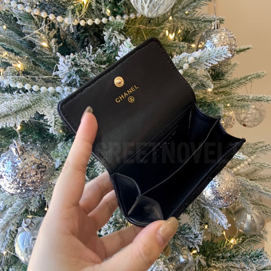 샤넬뷰티 벨벳 카드지갑 블랙 풀박스 상품이미지4