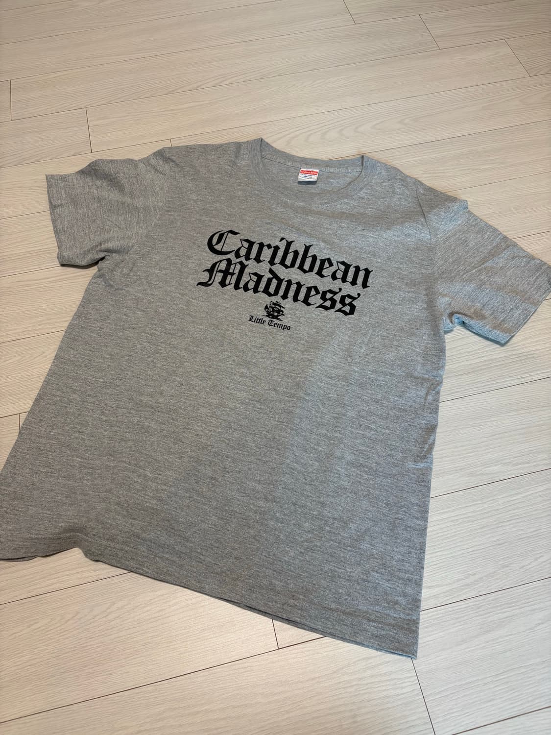 빈티지 프린팅 티셔츠 그레이 L(100-103) 상품이미지1