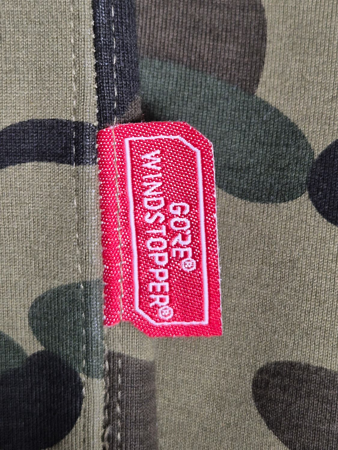 (XL)베이프 고어텍스 윈드스토퍼 녹계 샤크 후드집업 상품이미지4