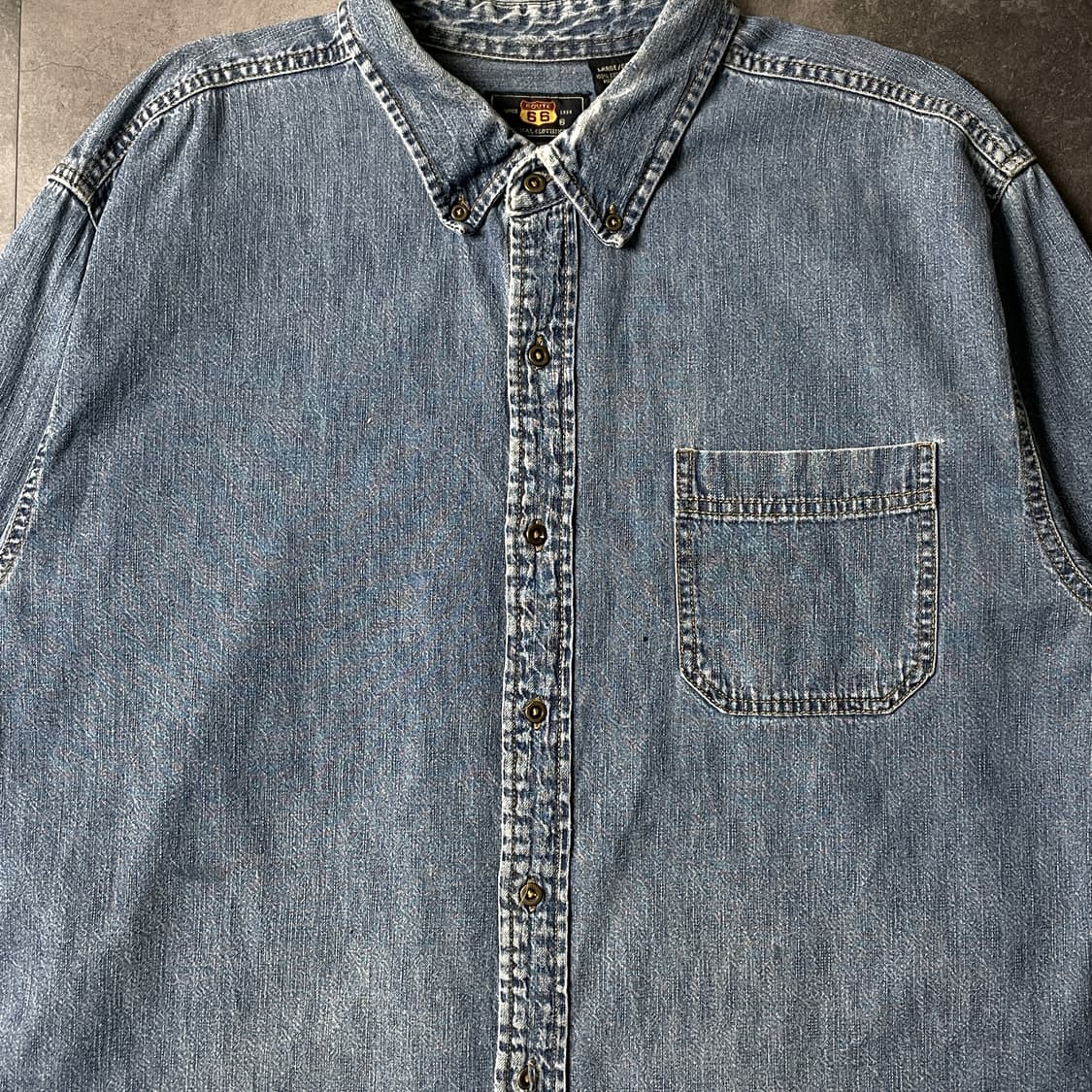 ROUTE 66 빈티지 다운버튼 코튼 데님 셔츠 A00692 상품이미지3