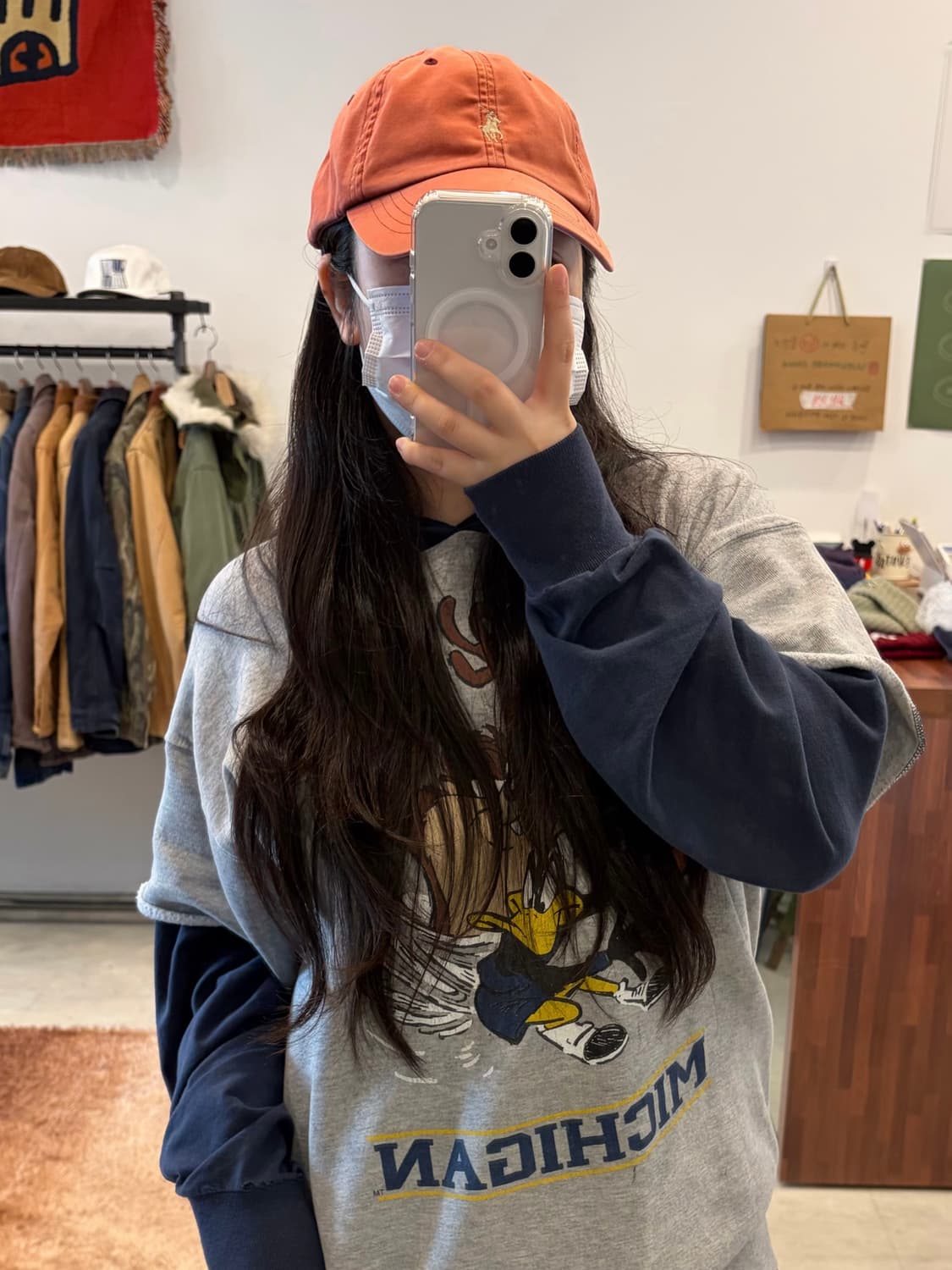 90s Polo RL 폴로 랄프로렌 페이딩 볼캡 (orange) 상품이미지2