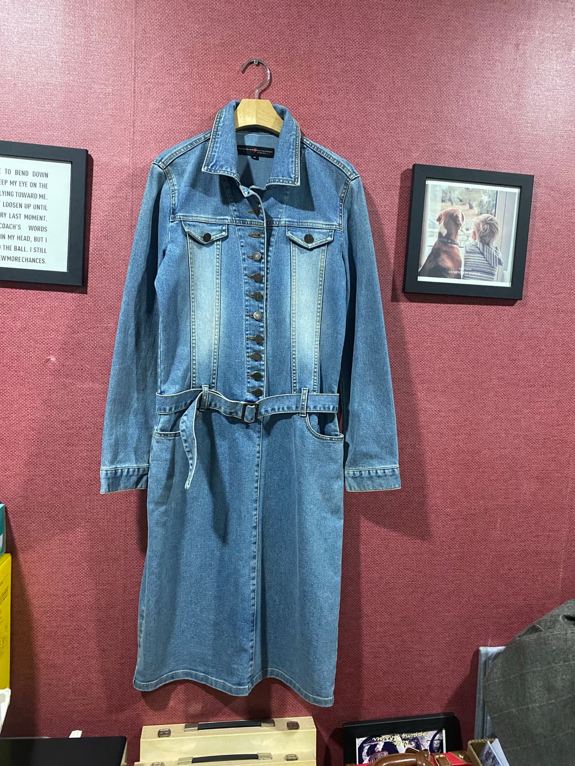 데님 롱 원피스 M 상품이미지1