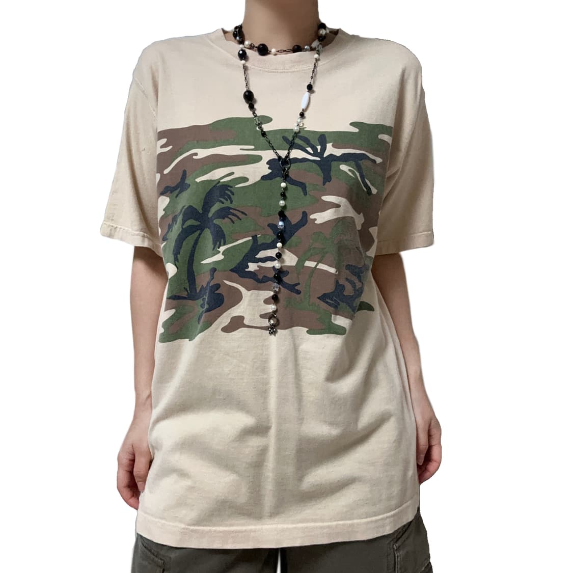 Pink beige camo t-shirt 상품이미지1