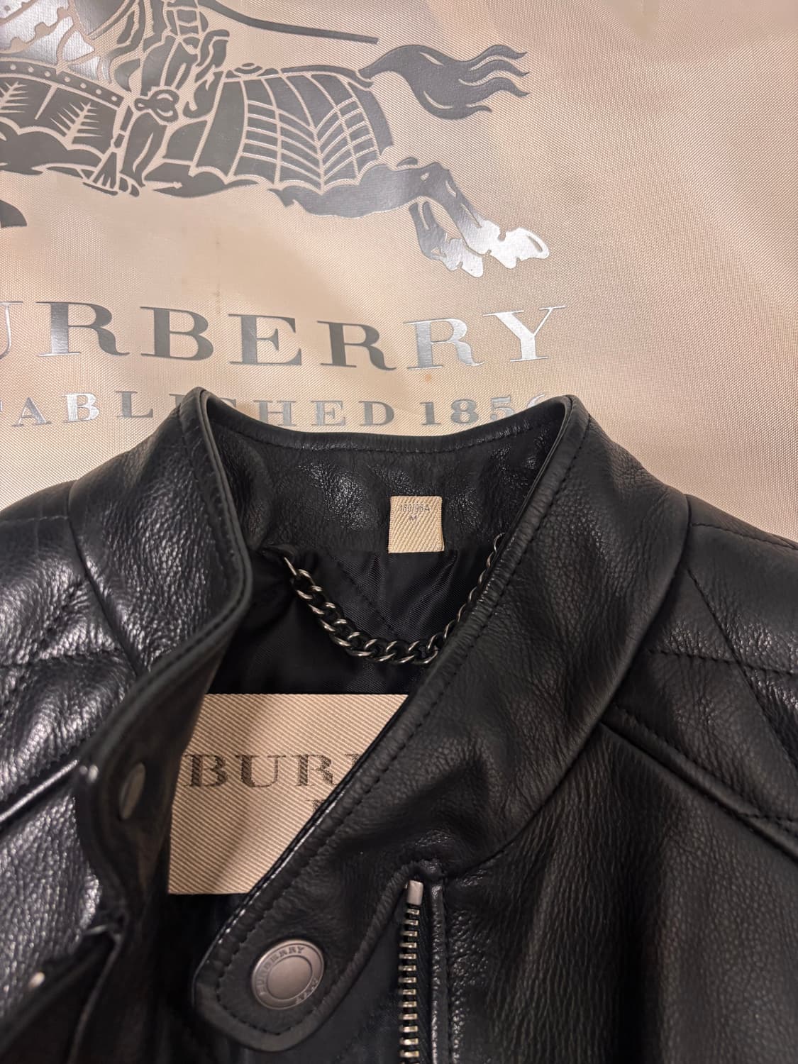 (Msize) 버버리 바이커 가죽자켓 상품이미지3