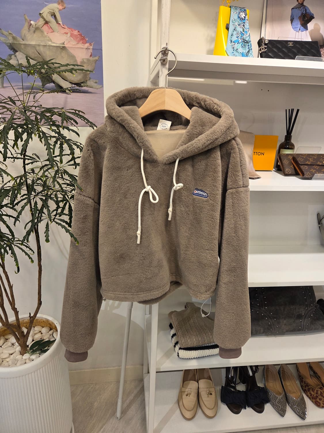 아웃도어 보아털 테디베어 후드 상품이미지1