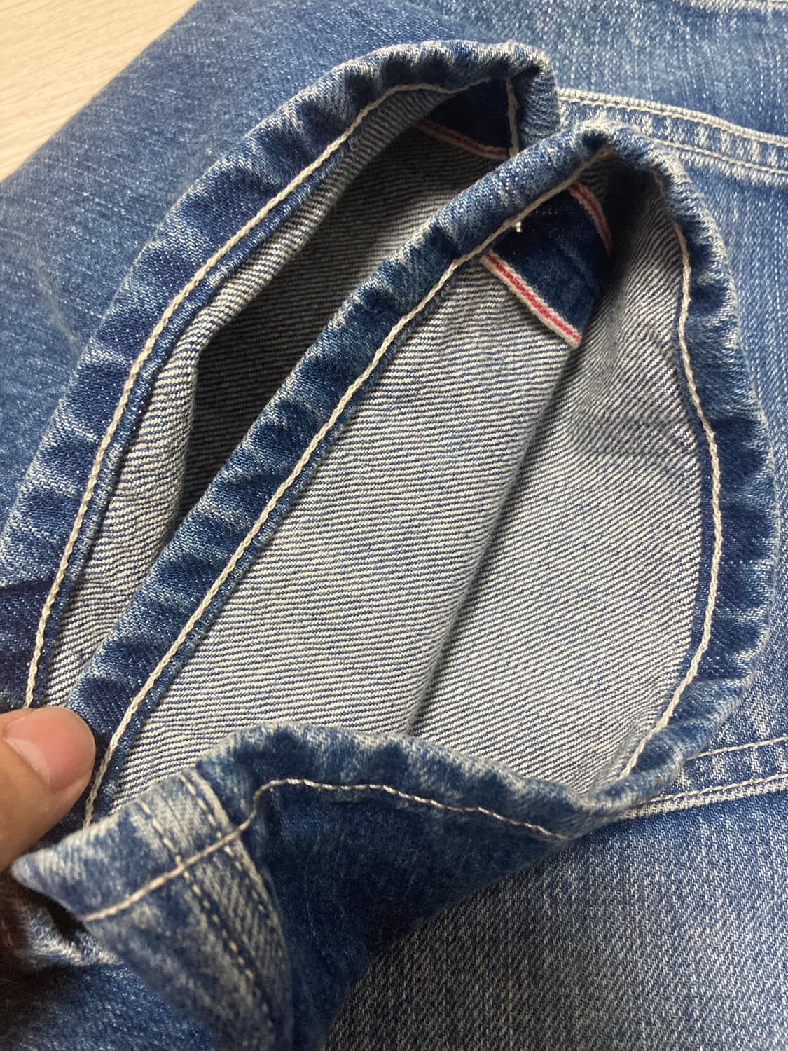 SEW 스트레이트 셀비지 다크블루 1 상품이미지4