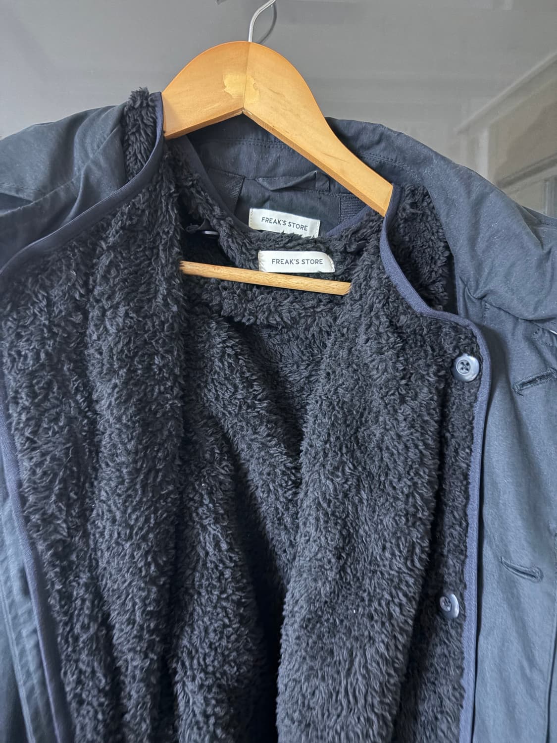 Freak's Store 넥 버튼 코트 상품이미지3