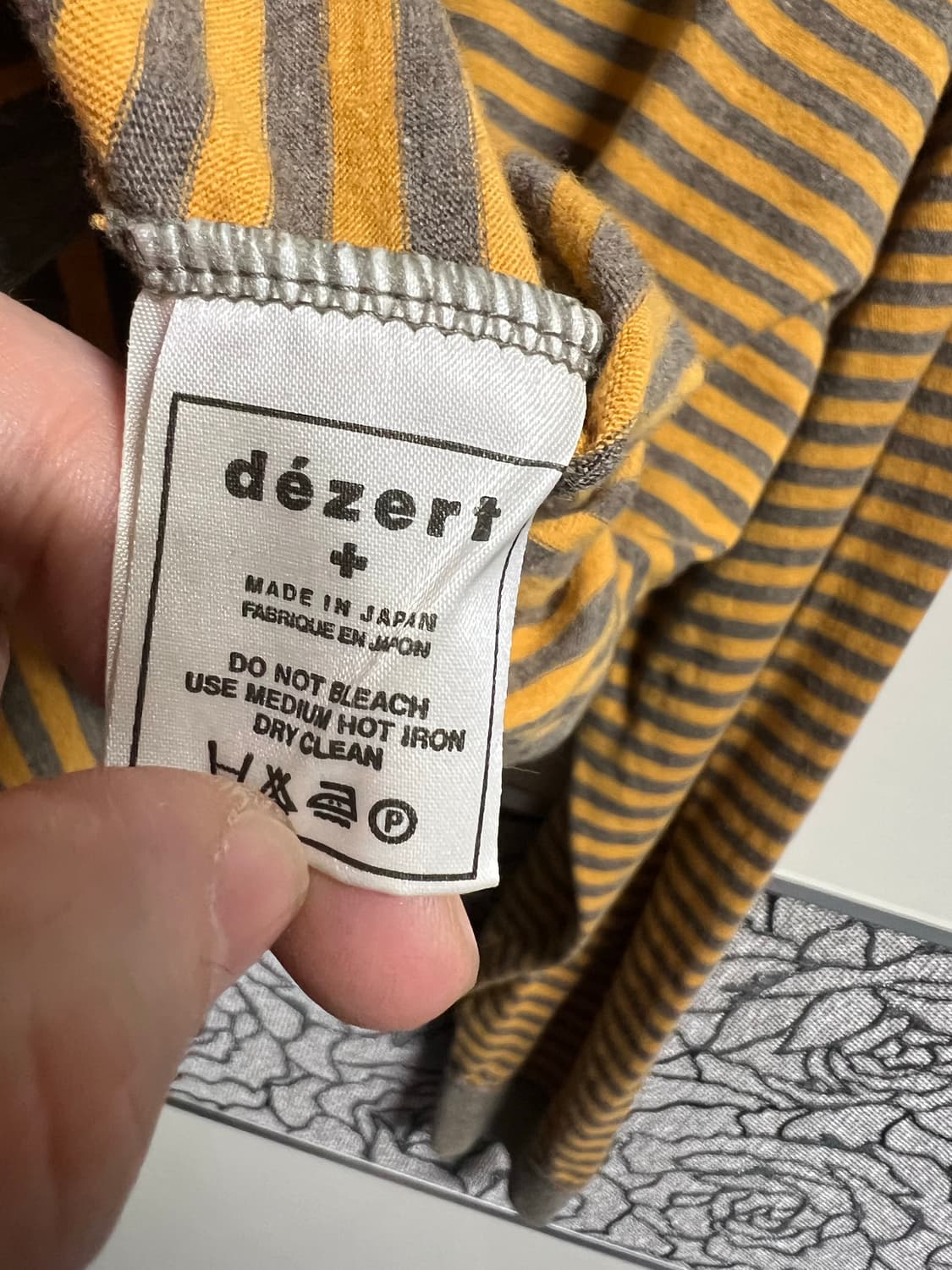 빈티지 90s Dezert 데저트 스트라이프 헨리넥 티셔츠 상품이미지6