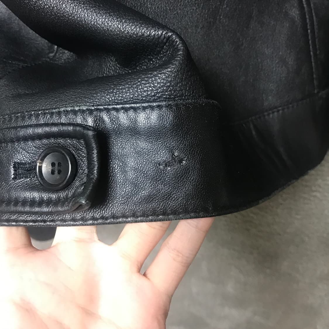 OX STUDIOS 램스킨 자켓 46사이즈 오버핏 싱글 라이더 가죽 자켓 상품이미지5