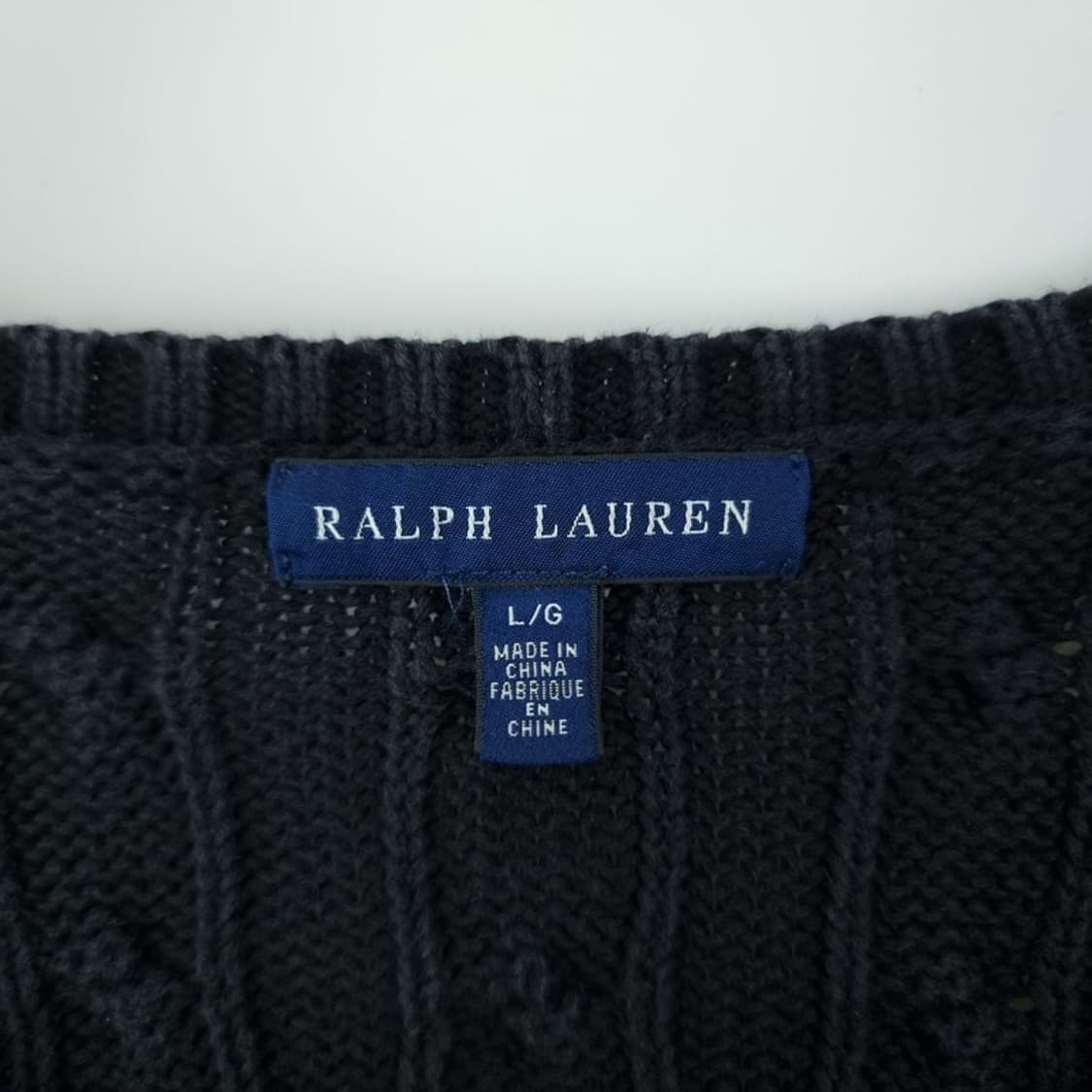 [폴로 랄프로렌] 포니 로고 자수 브이넥 케이블 꽈배기 니트 M19904 상품이미지7