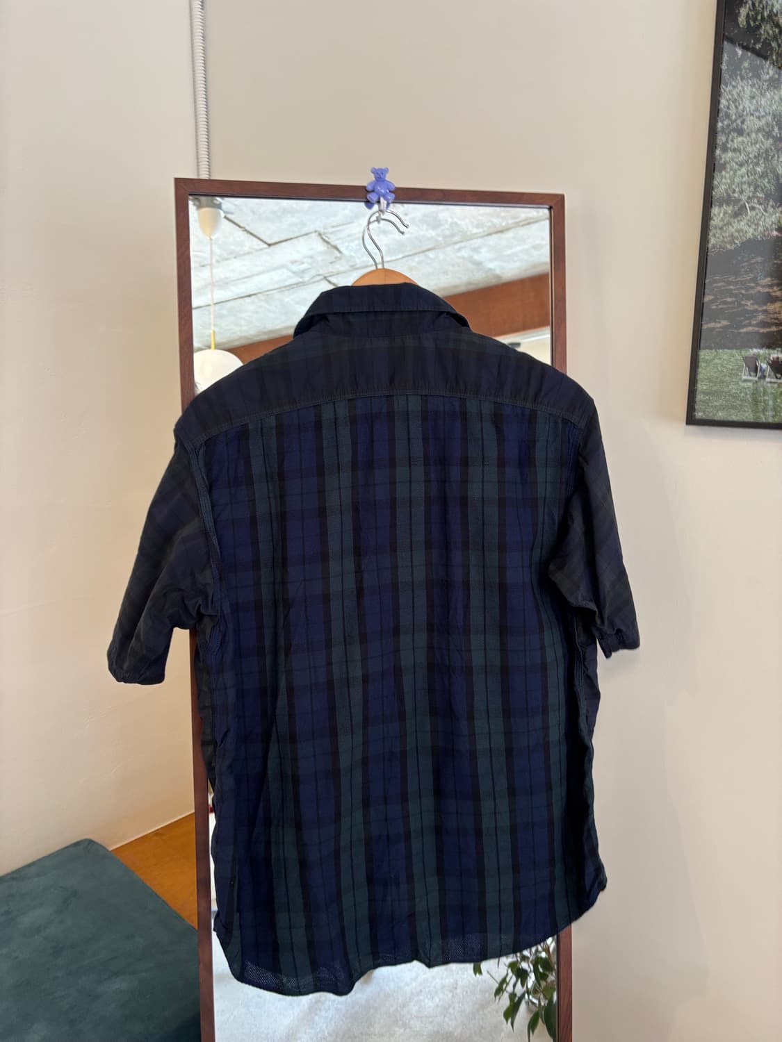 나나미카 네이비 체크 윈드셔츠 상품이미지4