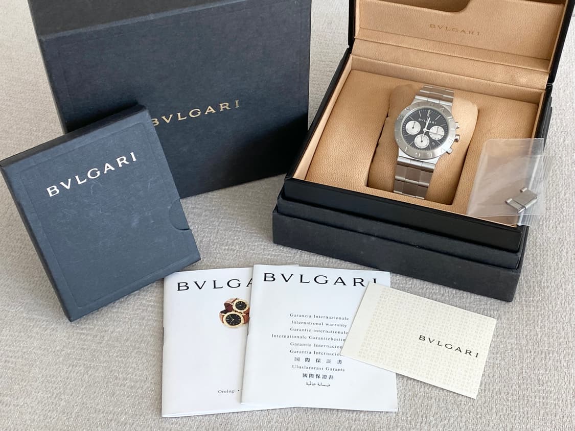 불가리 디아고노 CH35S 35mm 블랙 크로노 쿼츠 미듐 중형 상품이미지2